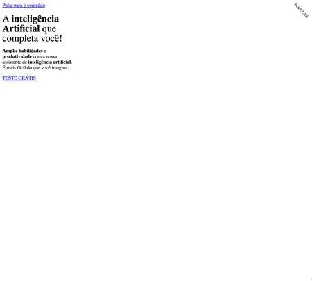 Screenshot of the site of Iara Chat