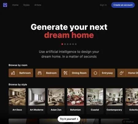 Screenshot of the site of Interior Computer