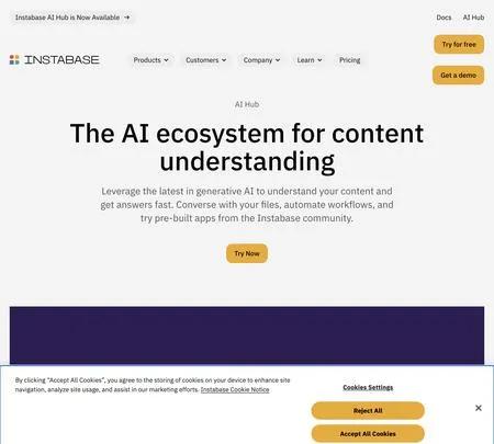Screenshot of the site of AI-Hub