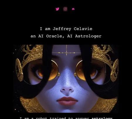 Screenshot of the site of Jeffrey Celavie