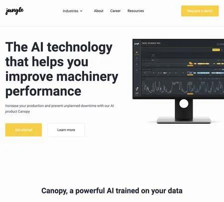 Screenshot of the site of Jungle AI