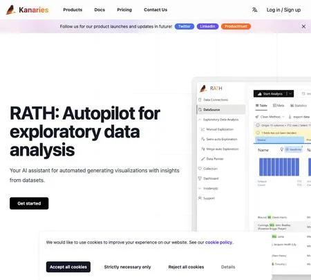 Screenshot of the site of RATH