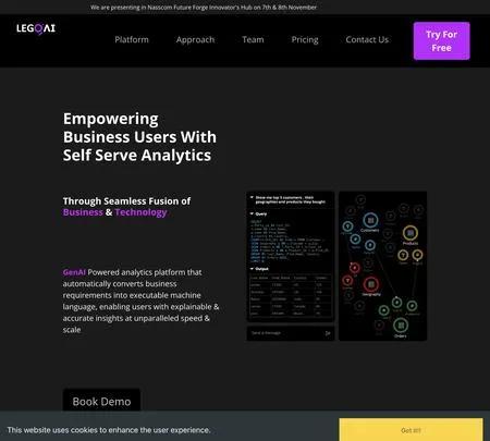 Screenshot of the site of Legoai