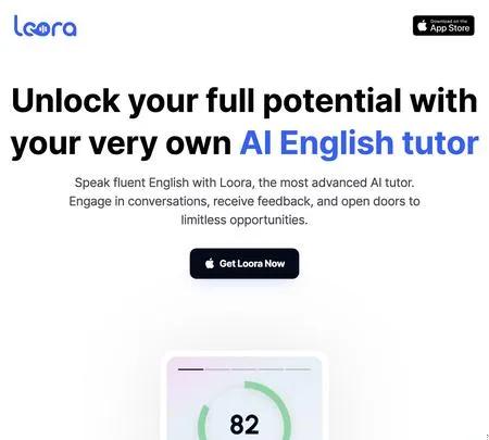 Screenshot of the site of Loora