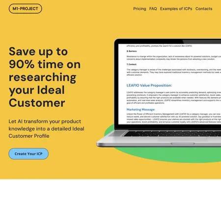 Screenshot of the site of M1-Project