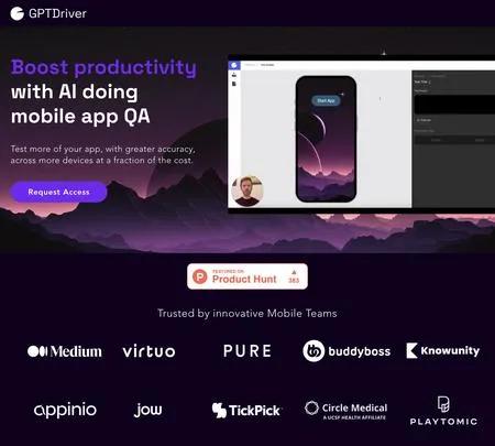 Screenshot of the site of GPT Driver
