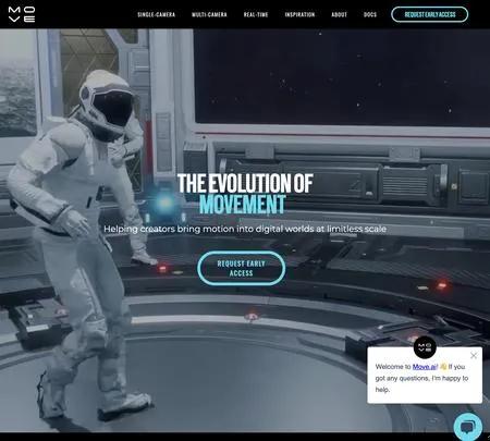 Screenshot of the site of Move