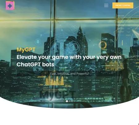 Screenshot of the site of MyGPT Link