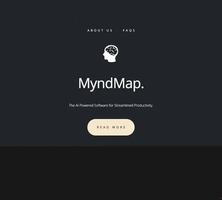 Screenshot of the site of MyndMap