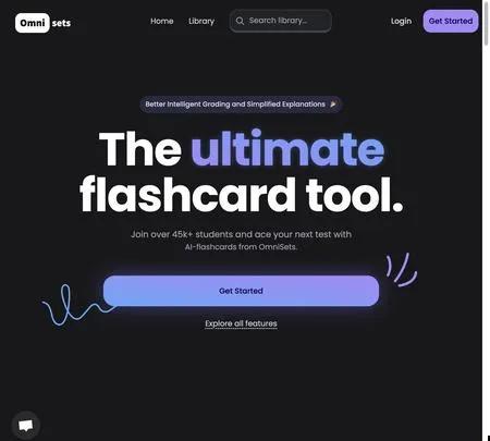 Screenshot of the site of OmniSets