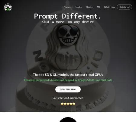 Screenshot of the site of Pirate Diffusion