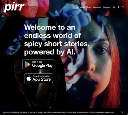 Screenshot of the site of Pirr