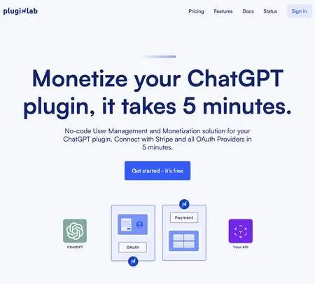 Screenshot of the site of PluginLab