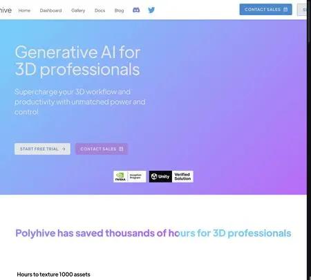 Screenshot of the site of Polyhive