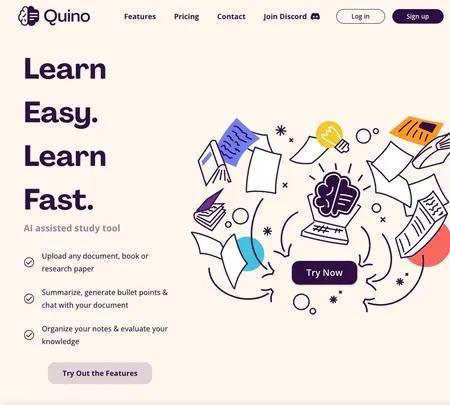 Screenshot of the site of Quino