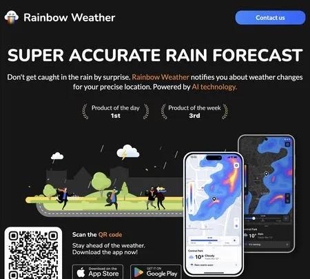 Screenshot of the site of Rainbow