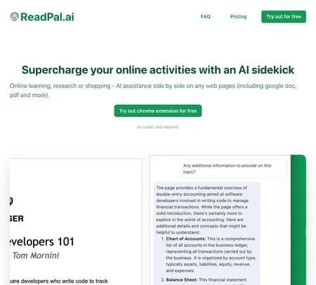 Screenshot of the site of ReadPal