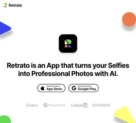 Screenshot of the site of Retrato