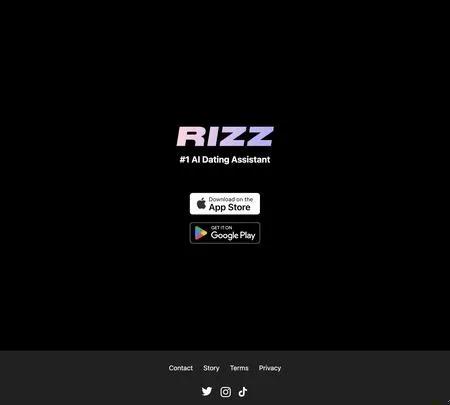 Screenshot of the site of Rizz Labs