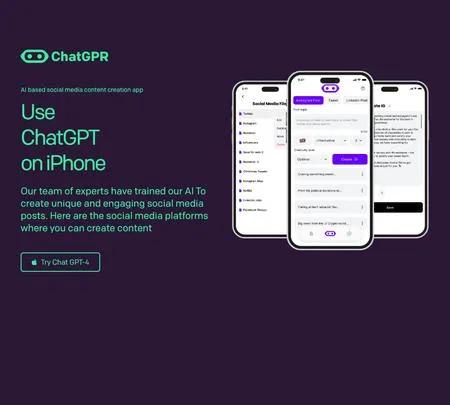 Screenshot of the site of ChatGPR