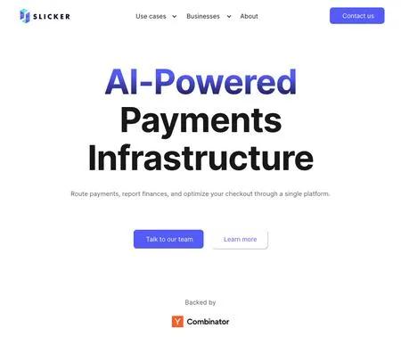 Screenshot of the site of Slicker