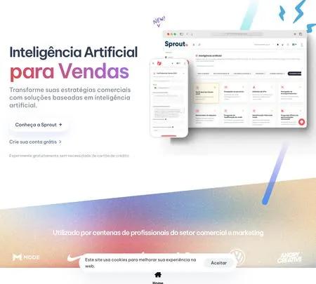 Screenshot of the site of Sprout