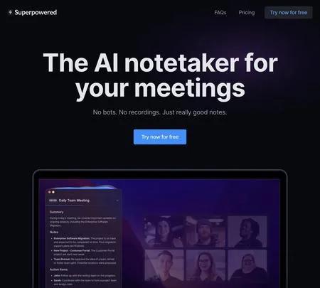 Screenshot of the site of Superpowered Me