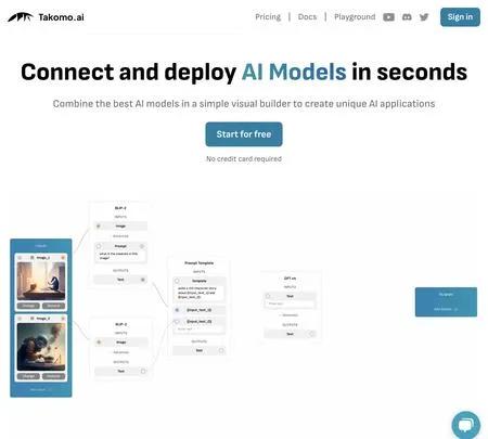 Screenshot of the site of Takomo
