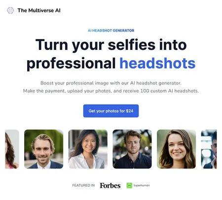 Screenshot of the site of Multiverse AI