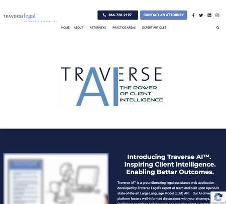 Screenshot of the site of TraverseAI