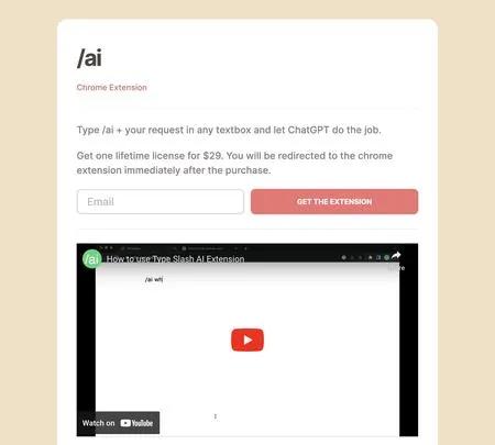 Screenshot of the site of /ai