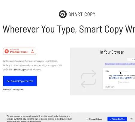 Screenshot of the site of SMART COPY