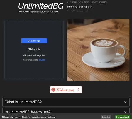 Screenshot of the site of Unlimitedbg