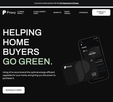 Screenshot of the site of Proxy