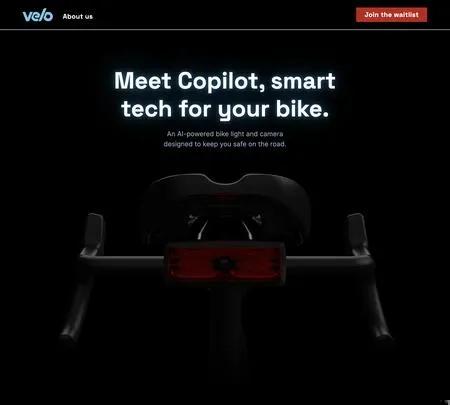 Screenshot of the site of Velo.ai