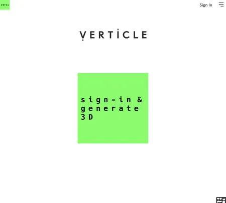 Screenshot of the site of Verticle
