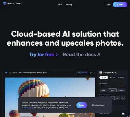 Screenshot of the site of Viesus
