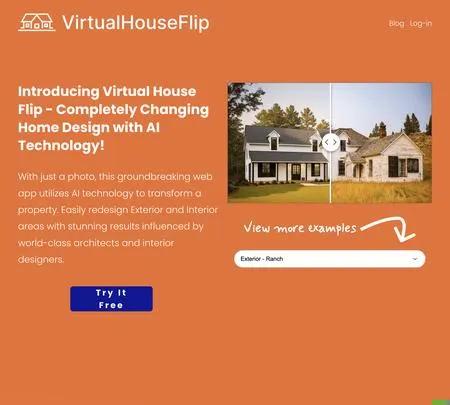 Screenshot of the site of Virtual House Flip