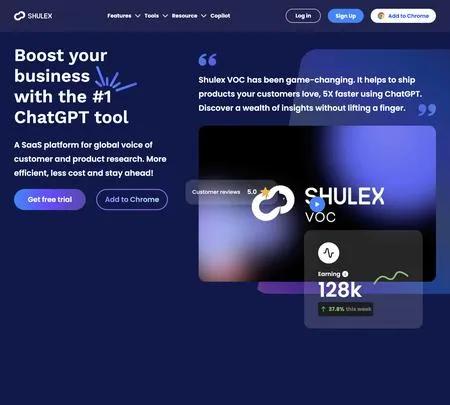 Screenshot of the site of Shulex Voc