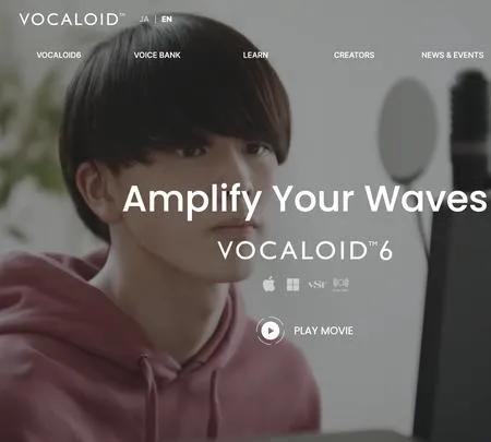 Screenshot of the site of VOCALOID