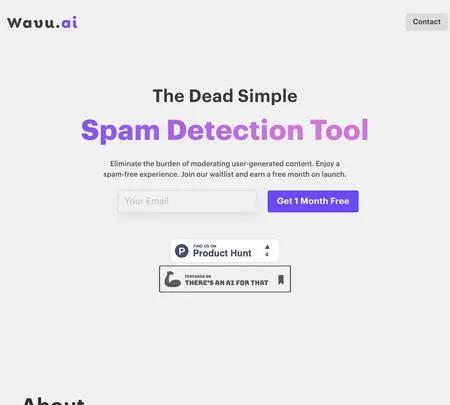 Screenshot of the site of Wavu