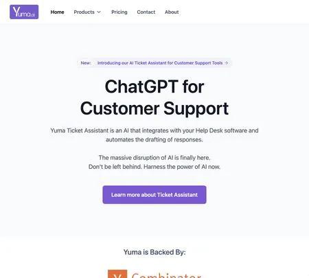 Screenshot of the site of Yuma