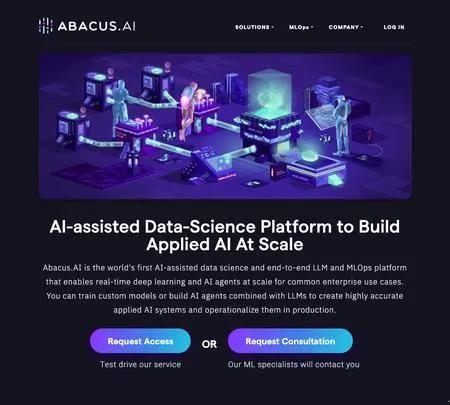 Screenshot of the site of Abacus
