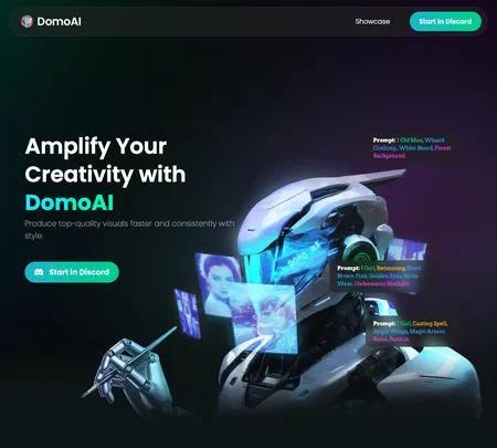 Screenshot of the site of DomoAI