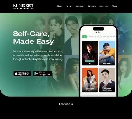 Screenshot of the site of Mood AI by Mindset