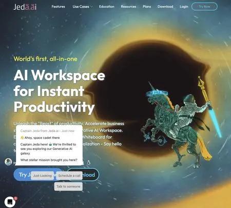 Screenshot of the site of Jeda.ai