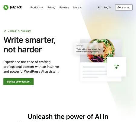 Screenshot of the site of Jetpack AI Assistant