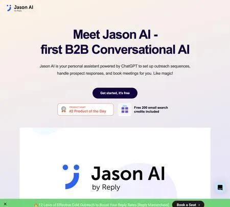 Screenshot of the site of Jason AI